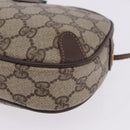 GUCCI GG Supreme Web Sherry Line Bag PVC Beige Gold 156 02 066 Auth BA15707-14