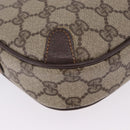 GUCCI GG Supreme Web Sherry Line Bag PVC Beige Gold 156 02 066 Auth BA15707-15