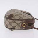 GUCCI GG Supreme Web Sherry Line Bag PVC Beige Gold 156 02 066 Auth BA15707-3