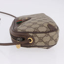 GUCCI GG Supreme Web Sherry Line Bag PVC Beige Gold 156 02 066 Auth BA15707-4