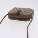 GUCCI GG Supreme Web Sherry Line Bag PVC Beige Gold 156 02 066 Auth BA15707-6