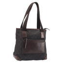 GUCCI GG Canvas Hand Bag Dark Brown Silver 28893 Auth BA15708-1