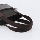 GUCCI GG Canvas Hand Bag Dark Brown Silver 28893 Auth BA15708-7