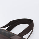 GUCCI GG Canvas Hand Bag Dark Brown Silver 28893 Auth BA15708-8