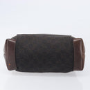 GUCCI GG Canvas Hand Bag Dark Brown Silver 28893 Auth BA15708-9