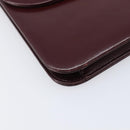 Christian Dior Chain Shoulder Bag Leather Bordeaux Gold Auth BA15709-12