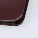 Christian Dior Chain Shoulder Bag Leather Bordeaux Gold Auth BA15709-13