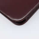 Christian Dior Chain Shoulder Bag Leather Bordeaux Gold Auth BA15709-14