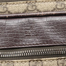 GUCCI GG Supreme Shoulder Bag PVC Beige Silver 114531 Auth BA15711-19