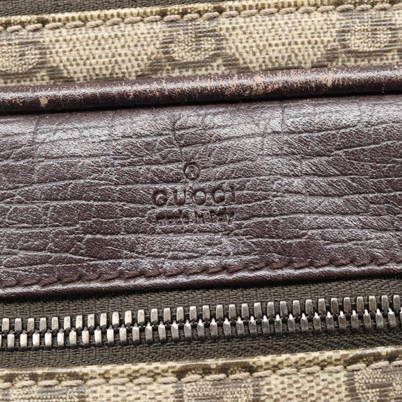 GUCCI GG Supreme Shoulder Bag PVC Beige Silver 114531 Auth BA15711