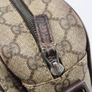 GUCCI GG Supreme Shoulder Bag PVC Beige Silver 114531 Auth BA15711-22