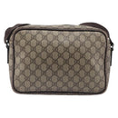 GUCCI GG Supreme Shoulder Bag PVC Beige Silver 114531 Auth BA15711-3