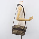 GUCCI GG Supreme Shoulder Bag PVC Beige Silver 114531 Auth BA15711-33