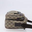 GUCCI GG Supreme Shoulder Bag PVC Beige Silver 114531 Auth BA15711-4