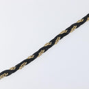 BALLY Chain Shoulder Bag Leather Black Gold Auth BA15717-10