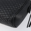BALLY Chain Shoulder Bag Leather Black Gold Auth BA15717-14