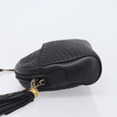 BALLY Chain Shoulder Bag Leather Black Gold Auth BA15717-5