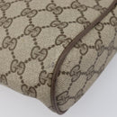GUCCI GG Supreme Web Sherry Line Clutch Bag PVC Beige 75 01 012 Auth BA15718-10