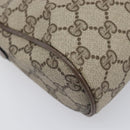 GUCCI GG Supreme Web Sherry Line Clutch Bag PVC Beige 75 01 012 Auth BA15718-11