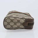 GUCCI GG Supreme Web Sherry Line Clutch Bag PVC Beige 75 01 012 Auth BA15718-4