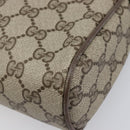 GUCCI GG Supreme Web Sherry Line Clutch Bag PVC Beige 75 01 012 Auth BA15718-8