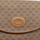 GUCCI Micro GG Supreme Shoulder Bag PVC Beige Gold Auth BA15719-17