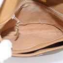 GUCCI Micro GG Supreme Shoulder Bag PVC Beige Gold Auth BA15719-11