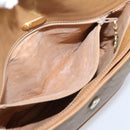 GUCCI Micro GG Supreme Shoulder Bag PVC Beige Gold Auth BA15719-21