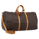 LOUIS VUITTON Monogram Keepall Bandouliere 60 Boston Bag M41412 LV Auth BA15722-1