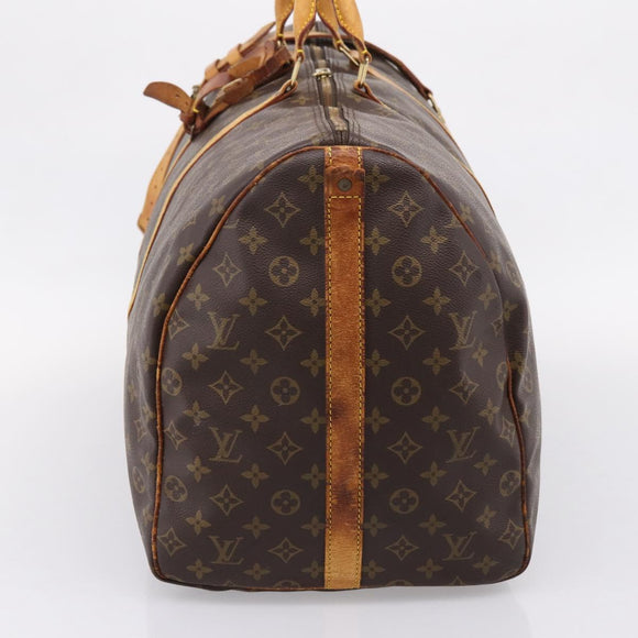 LOUIS VUITTON Monogram Keepall Bandouliere 60 Boston Bag M41412 LV Auth BA15722