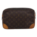 LOUIS VUITTON Monogram Compiegne 28 Clutch Bag M51845 LV Auth BA15723-3