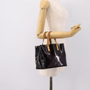 LOUIS VUITTON Monogram Vernis Reade PM Hand Bag Amarante M91993 LV Auth BA15724-21