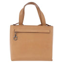 Salvatore Ferragamo Gancini Hand Bag Leather 2way Brown Silver Auth BA15725-13