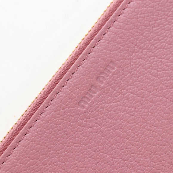 Miu Miu Wallet Leather Pink Auth BA15726V