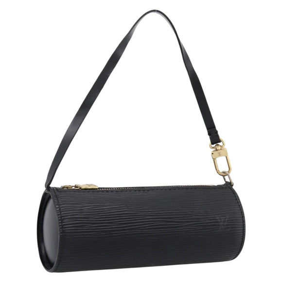 LOUIS VUITTON Epi Soufflot Pouch Black LV Auth BA15729