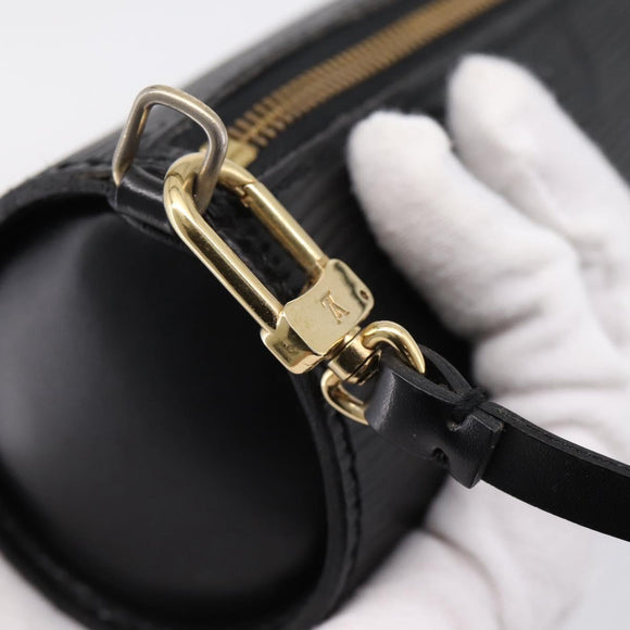 LOUIS VUITTON Epi Soufflot Pouch Black LV Auth BA15729