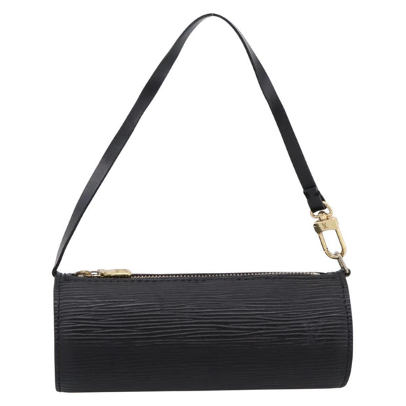 LOUIS VUITTON Epi Soufflot Pouch Black LV Auth BA15729