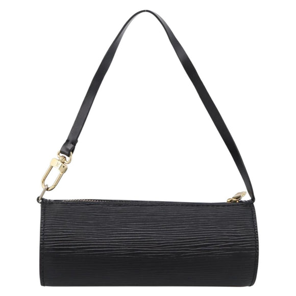 LOUIS VUITTON Epi Soufflot Pouch Black LV Auth BA15729