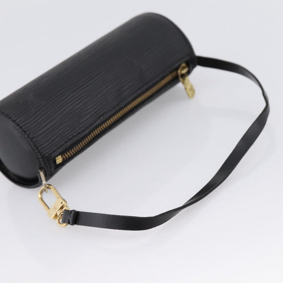 LOUIS VUITTON Epi Soufflot Pouch Black LV Auth BA15729