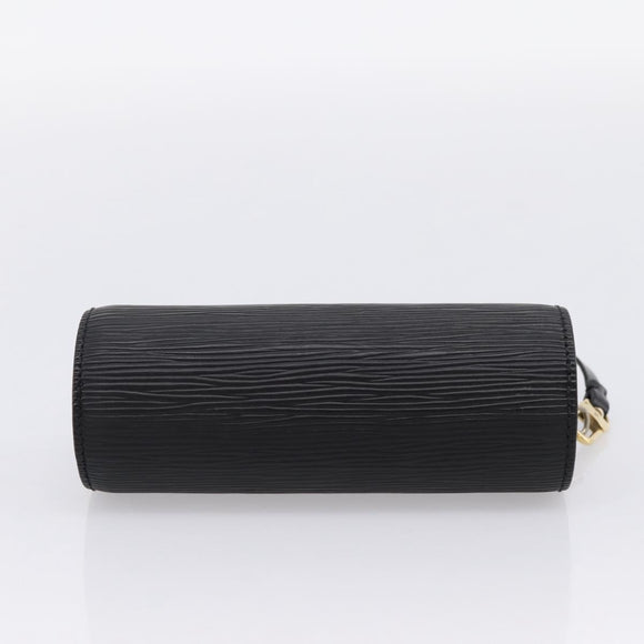 LOUIS VUITTON Epi Soufflot Pouch Black LV Auth BA15729