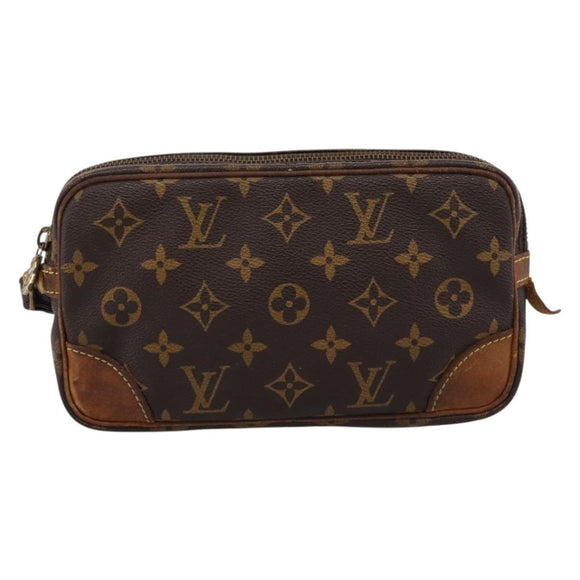 LOUIS VUITTON Monogram Marly Dragonne PM Clutch Bag M51827 LV Auth BA15735