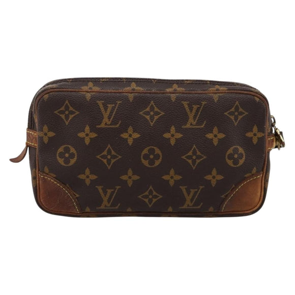 LOUIS VUITTON Monogram Marly Dragonne PM Clutch Bag M51827 LV Auth BA15735