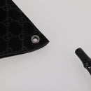 GUCCI GG Canvas Web Sherry Line Bag Leather Suede 4 Set Beige Black Auth BA15737-13