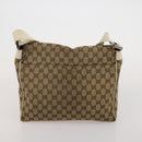 GUCCI GG Canvas Web Sherry Line Bag Leather Suede 4 Set Beige Black Auth BA15737-24