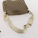 GUCCI GG Canvas Web Sherry Line Bag Leather Suede 4 Set Beige Black Auth BA15737-26