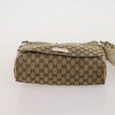 GUCCI GG Canvas Web Sherry Line Bag Leather Suede 4 Set Beige Black Auth BA15737-28