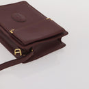 CARTIER Must Line Shoulder Bag Leather 2 Set Bordeaux Gold Auth BA15738-13