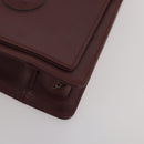 CARTIER Must Line Shoulder Bag Leather 2 Set Bordeaux Gold Auth BA15738-16