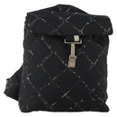CHANEL New Travel Line Backpack Nylon Black CC Auth BA15739-1
