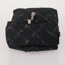 CHANEL New Travel Line Backpack Nylon Black CC Auth BA15739-6